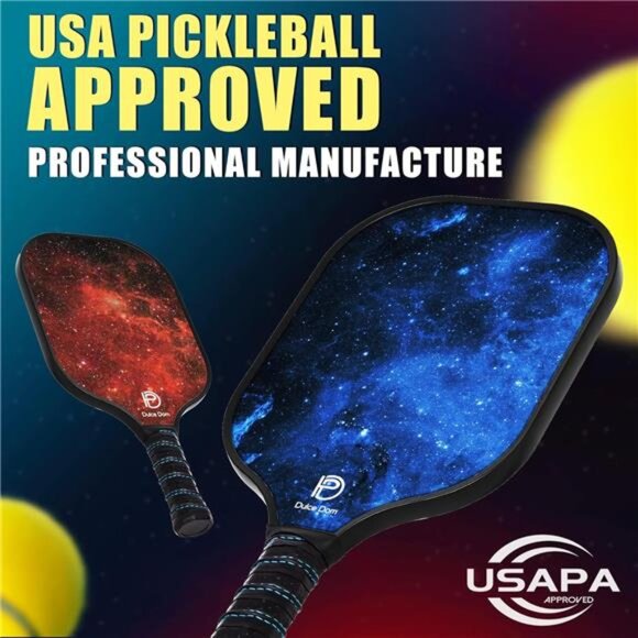 Pickleball Paddles, USAPA Approved Fiberglass/Graphite Pickleball Set of 2/4 - Picture 2 of 7